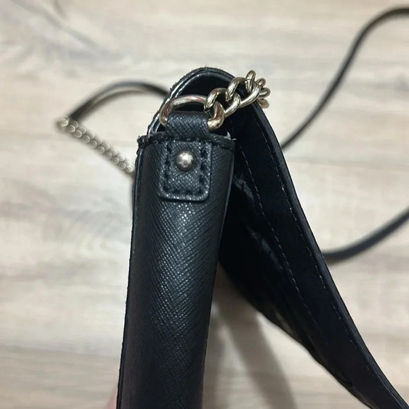 Kate Spade Black Leather Flap Crossbody Bag with silver hardware details - Picture 14 of 14